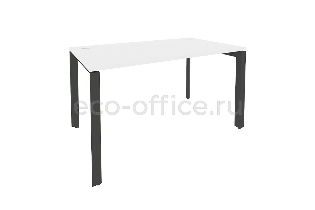 Стол рабочий на П-образном м/к ONIX O.MP-SP-3.8 Белый Бриллиант / Антрацит металл  купить в Москве