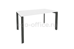Стол рабочий на П-образном м/к ONIX O.MP-SP-3.8 Белый Бриллиант / Антрацит металл фото