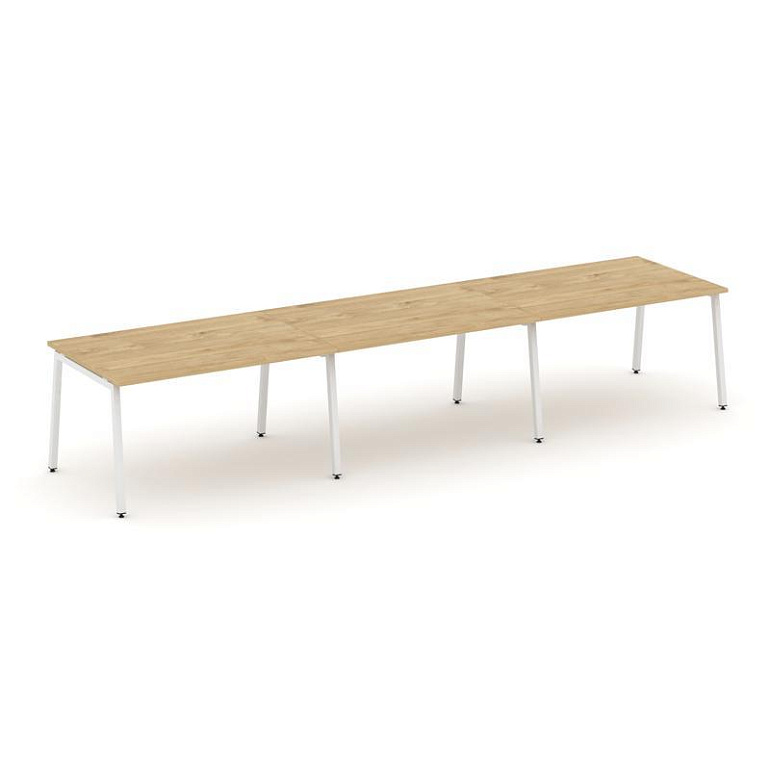 стол переговорный style project sn-4a.sprg-022.3 тиквуд светлый/металл белый фото