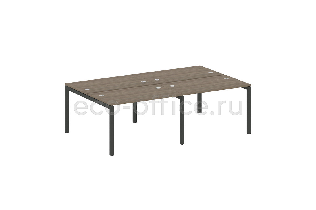 Рабочая станция на 4 рабочих места METAL SYSTEM QUATTRO 5x5 50БП.СМ-4.2 Вяз Благородный / Антрацит металл   стоимость