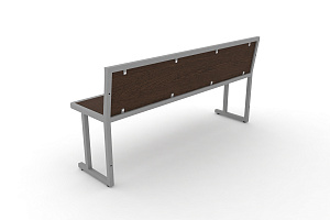Скамья учебная трёхместная DESK DK-1500L Венге Цаво / Серый металл фото