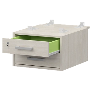 Тумба подвесная для столов на м/каркасе гл.730 мм Protech АМТ2-02М.73 Ясень шимо/Белый фото