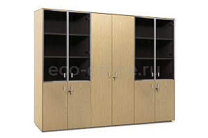 Шкаф комби х2 + гардероб EXE 101 731 OAK 07 Дуб Светлый / Хром фото