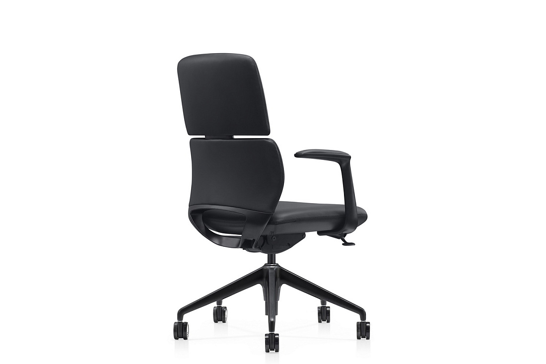 кресло руководителя rv design venetto-m fk013-b12 чёрная кожа фото