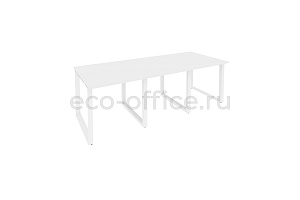 Стол переговорный (3 столешницы) ONIX O.MO-PRG-3.0 Белый Бриллиант / Белый металл фото