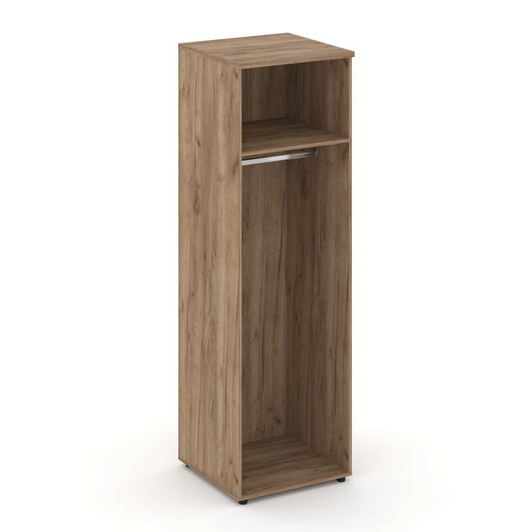 гардероб узкий глубокий style project sn.gb-002 дуб табак/черный ручки фото