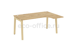 Стол эргономичный правый ONIX WOOD OW.SA-4 (R) Тиквуд Светлый / Дуб Светлый фото