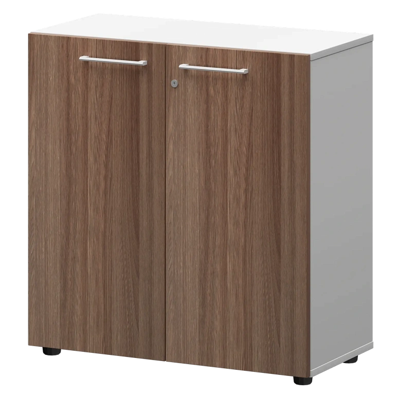 шкаф низкий закрытый protech смш28f(б) темный шимо/белый фото