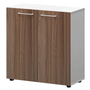 Шкаф низкий закрытый Protech СМШ28F(Б) Темный шимо/Белый фото