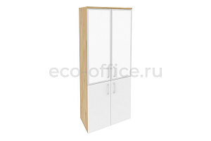 Шкаф высокий широкий ONIX O.ST-1.2 R white Тиквуд Светлый / Белый Бриллиант фото