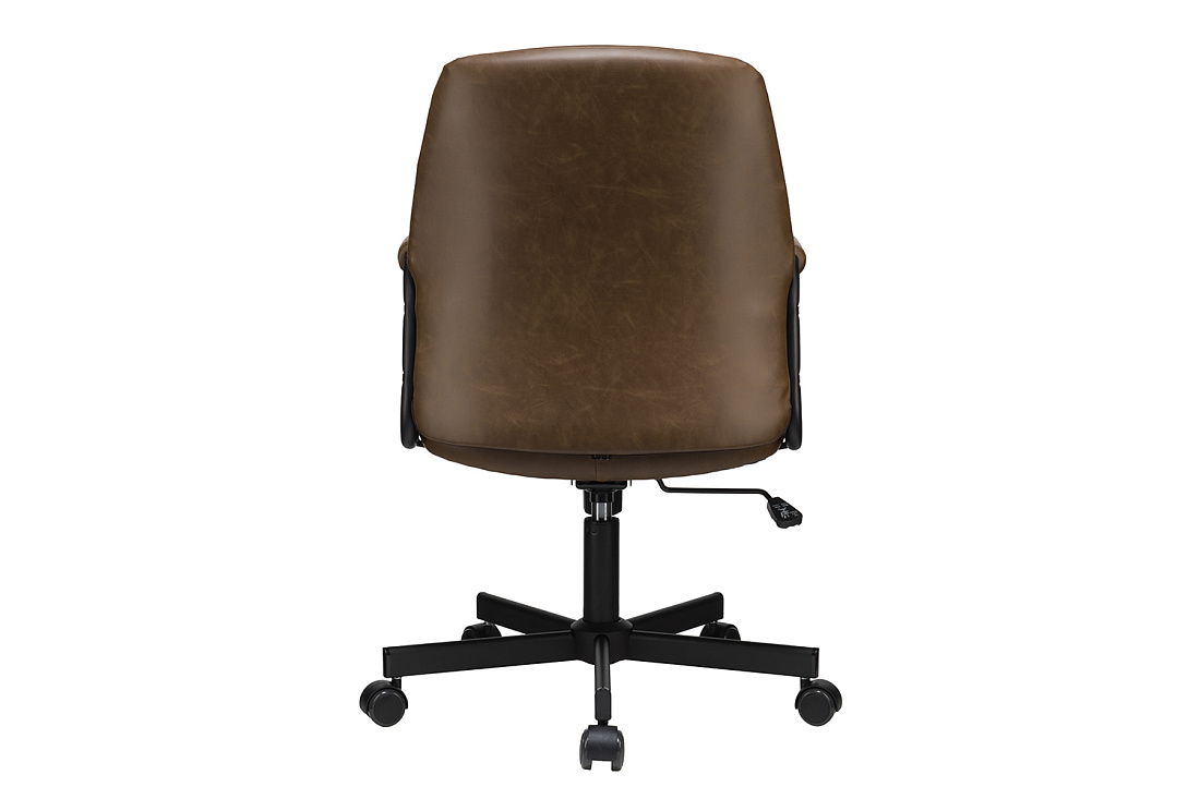 кресло eco-chair nolan w-256 тёмно-коричневая экокожа фото