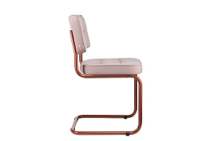 Конференц-кресло ECO-CHAIR COLOMBO Comfort CLM-05 Розовый велюр / Терракот металл фото