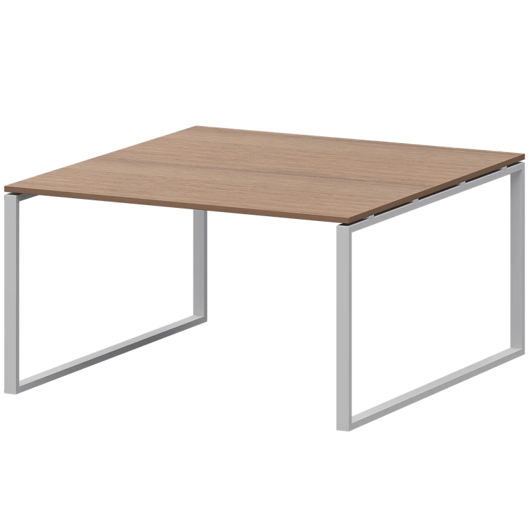 стол переговорный на металлокаркасе protech амп.о-004.123 орех/белый фото