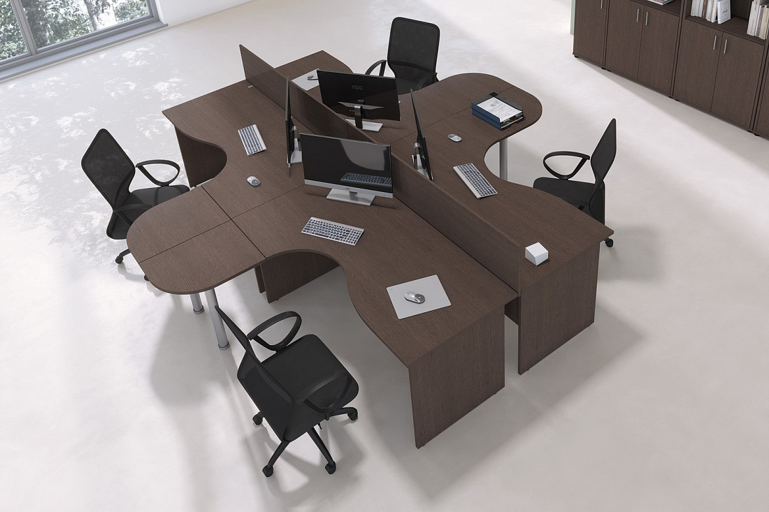 мебель для персонала trend дуб тёмный фото