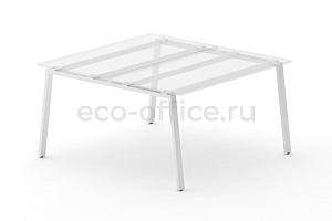 Металлокаркас на А-образных опорах 60х30 для рабочей станции 1000*1475 Белый металл фото