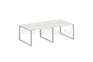 Стол переговорный (2 столешницы) METAL SYSTEM STYLE БО.ПРГ-2.2 Дуб Наварра / Серый металл фото