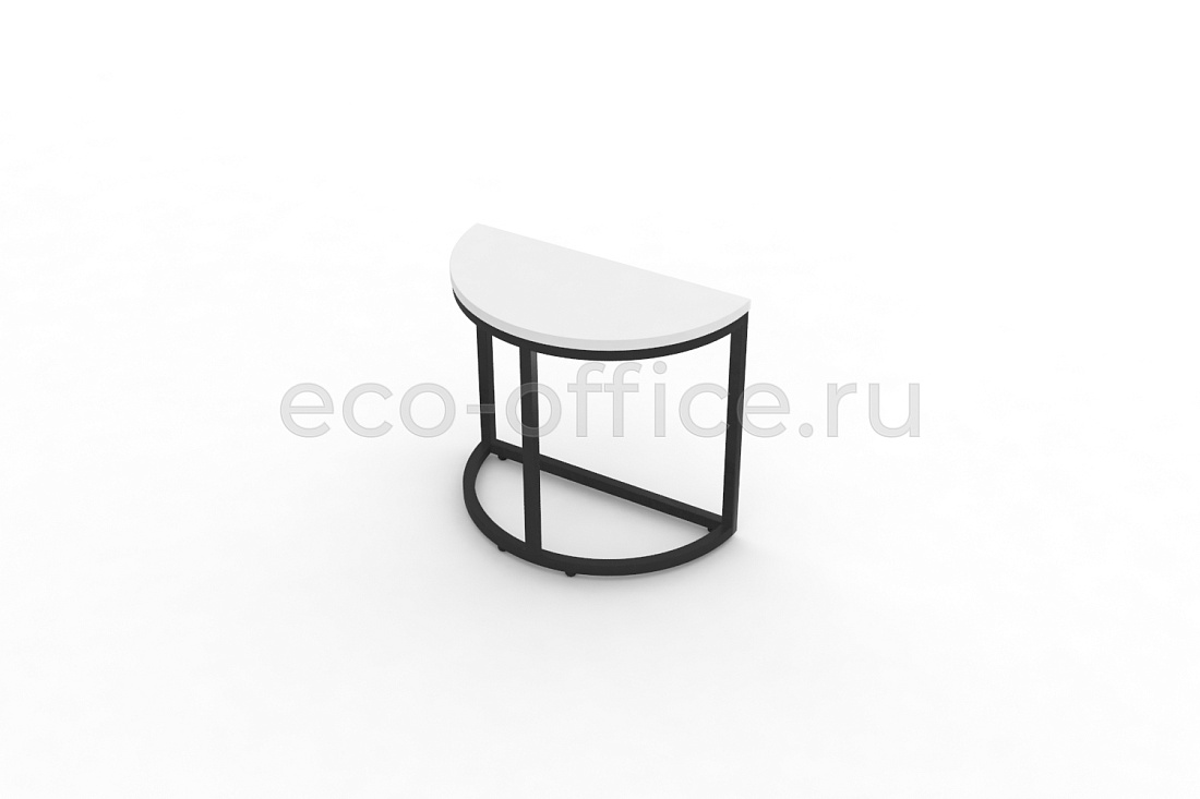 Стол журнальный SLICE-450 Белый Бриллиант / Чёрный металл  стоимость