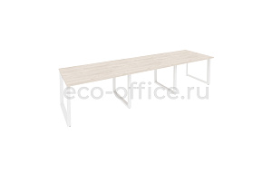 Стол переговорный (3 столешницы) ONIX O.MO-PRG-3.2 Денвер Светлый / Белый металл фото