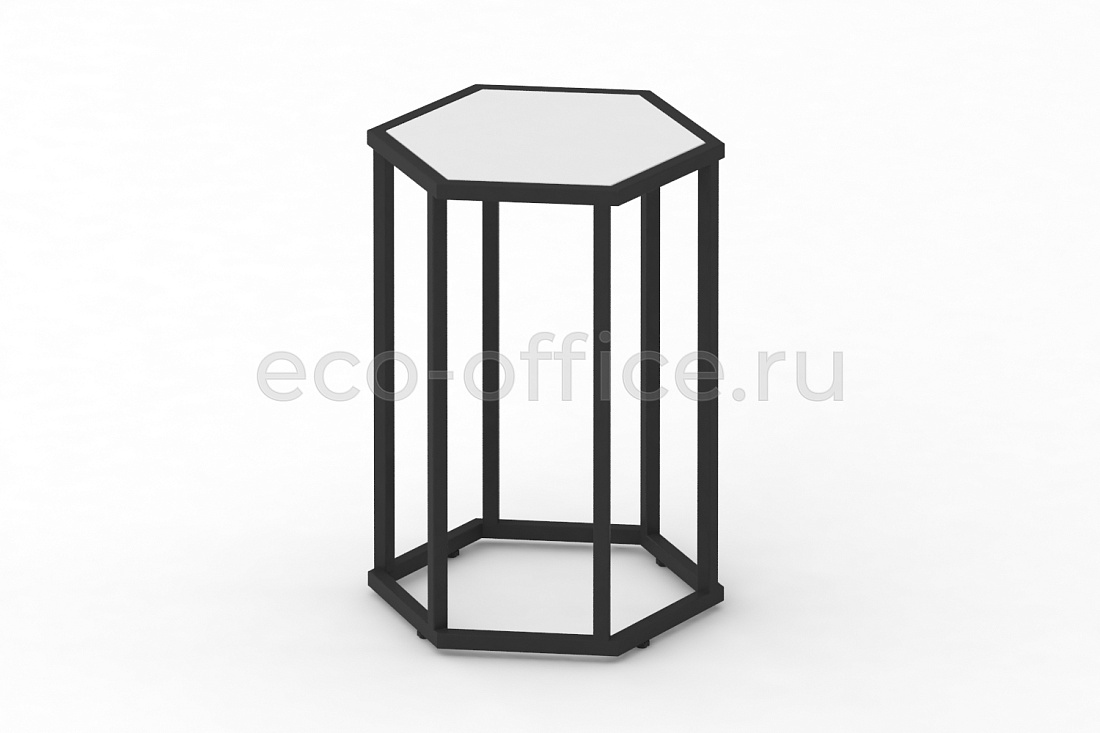 Стол журнальный HEX-600 Белый / Чёрный металл  стоимость