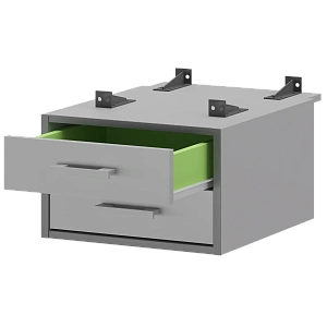 Тумба подвесная для столов на м/каркасе гл.730 мм Protech АМТ2-02.73 Серый фото