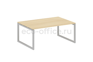 Стол переговорный (1 столешница) METAL SYSTEM QUATTRO 5x5 50БО.ПРГ-1.5 Акация Лорка / Серый металл фото
