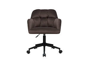 Кресло ECO-CHAIR EDMON 9-178 Тёмно-коричневый велюр фото