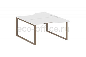 Рабочая станция криволинейная METAL SYSTEM STYLE БО.РАС-СА-2.2 Белый / Мокко металл фото