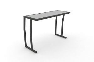 Стол учебный двухместный DESK DK-1100S Серый / Антрацит металл фото
