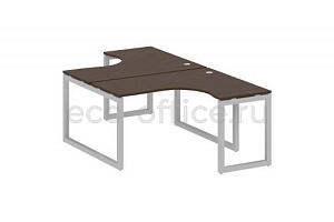 Рабочая станция криволинейная METAL SYSTEM QUATTRO 5x5 50БО.РАС-СА-2.3 Венге Цаво / Серый металл фото