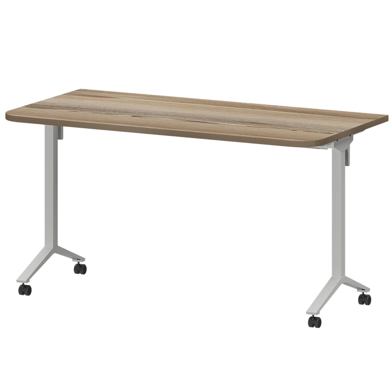 стол мобильный складной радиусный protech мб25-140.70р дуб сафари/белый фото