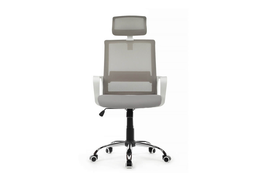 кресло rv chair mint 1029hw серая сетка / серая ткань фото
