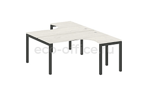 Рабочая станция криволинейная METAL SYSTEM QUATTRO 5x5 50БП.РАС-СА-2.4 Дуб Наварра / Антрацит металл фото