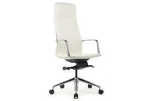 Кресло руководителя RV Design PLAZA FK004-A13 Белая кожа фото