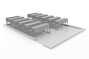 Мебель для аудиторий DESK Серый / Серый металл фото