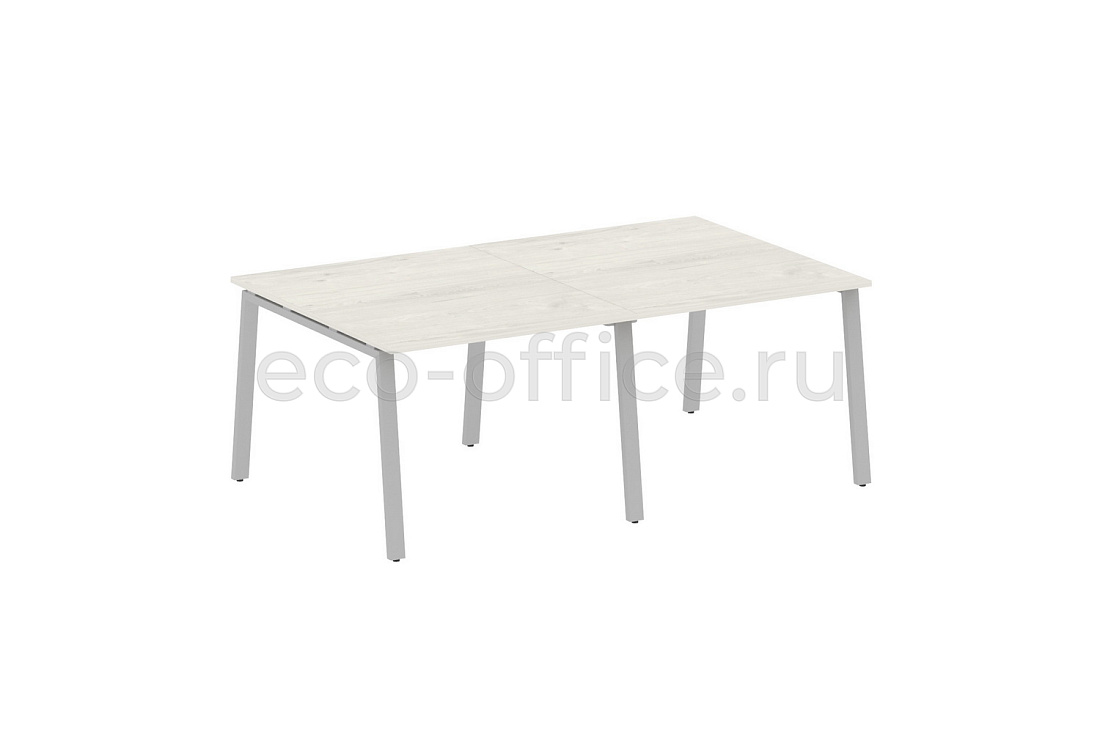 Стол переговорный (2 столешницы) METAL SYSTEM STYLE БА.ПРГ-2.1 Дуб Наварра / Серый металл  стоимость