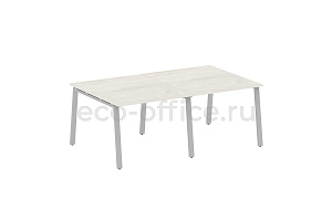 Стол переговорный (2 столешницы) METAL SYSTEM STYLE БА.ПРГ-2.1 Дуб Наварра / Серый металл фото