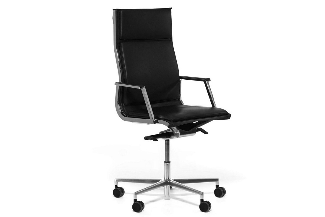Кресло руководителя Luxy НУЛИТ-ПАД 28040 4NL2802 TP 949CR Чёрная кожа  стоимость