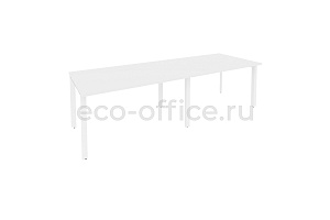 Стол переговорный (2 столешницы) ONIX O.MP-PRG-2.3 Белый Бриллиант / Белый металл фото