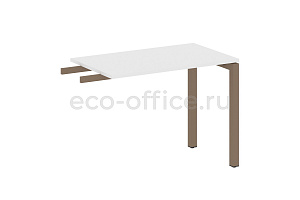 Приставной элемент на П-образном м/к METAL SYSTEM QUATTRO 5x5 50БП.ПР-3 Белый / Мокко металл фото