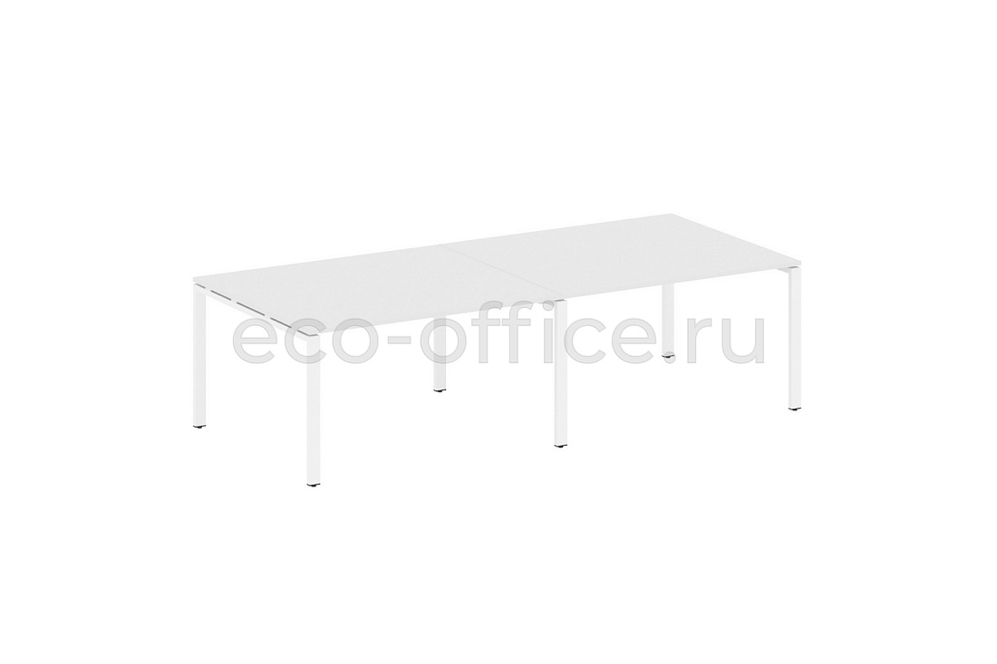Стол переговорный (2 столешницы) METAL SYSTEM STYLE БП.ПРГ-2.3 Белый / Белый металл  стоимость