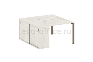 Рабочая станция с опорным шкафом-купе METAL SYSTEM STYLE БП.РС-СШК-1.1 Дуб Наварра / Мокко металл фото