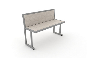 Скамья учебная двухместная DESK DK-1100L Денвер Светлый / Серый металл фото