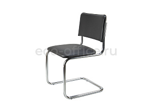 Стул RV Chair СИЛЬВИЯ Хром / Чёрная экокожа фото