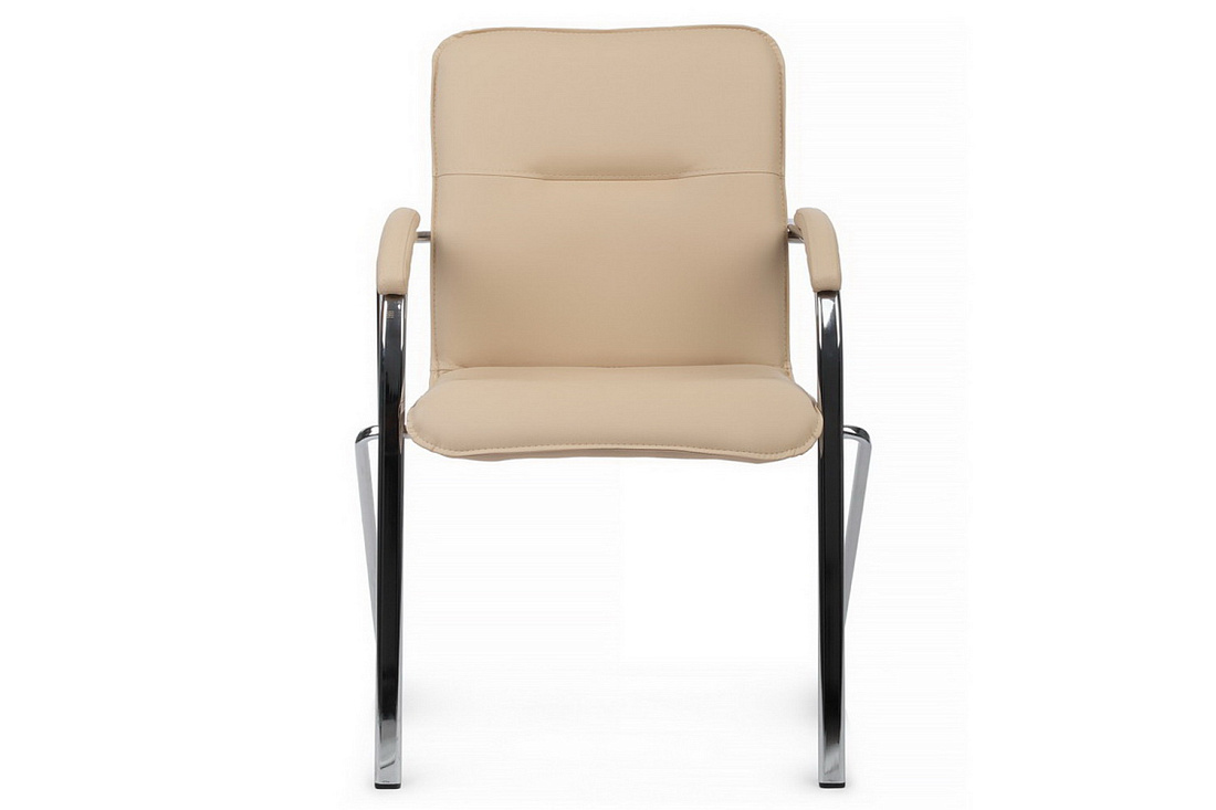 конференц-кресло rv chair самба на гальванических опорах smb-01h бежевая экокожа фото