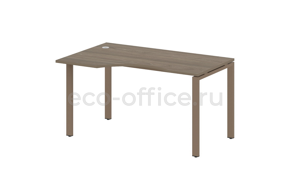 Стол криволинейный левый METAL SYSTEM STYLE БП.СА-2 (L) Вяз Благородный / Мокко металл  стоимость
