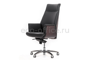 Кресло руководителя Profoffice ZEUS A Палисандр Чёрная кожа фото