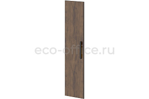 Дверь высокая левая GRACE L-032 L Дуб Линдберг тёмный / Tasso Nero фото