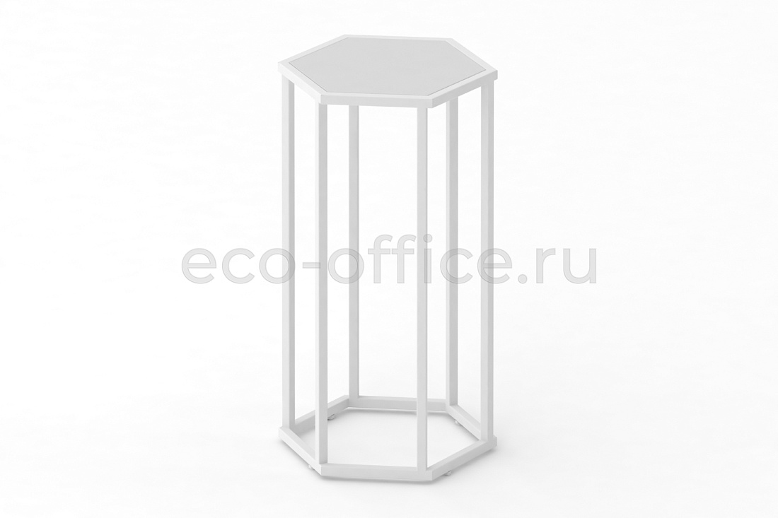 Стол журнальный HEX-800 Белый / Белый металл  стоимость
