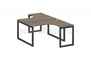 Рабочая станция криволинейная METAL SYSTEM QUATTRO 5x5 50БО.РАС-СА-2.3 Вяз Благородный / Антрацит металл фото