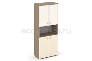 Шкаф высокий широкий ESTETICA ES.ST-1.4R I Латте / Сатин фото